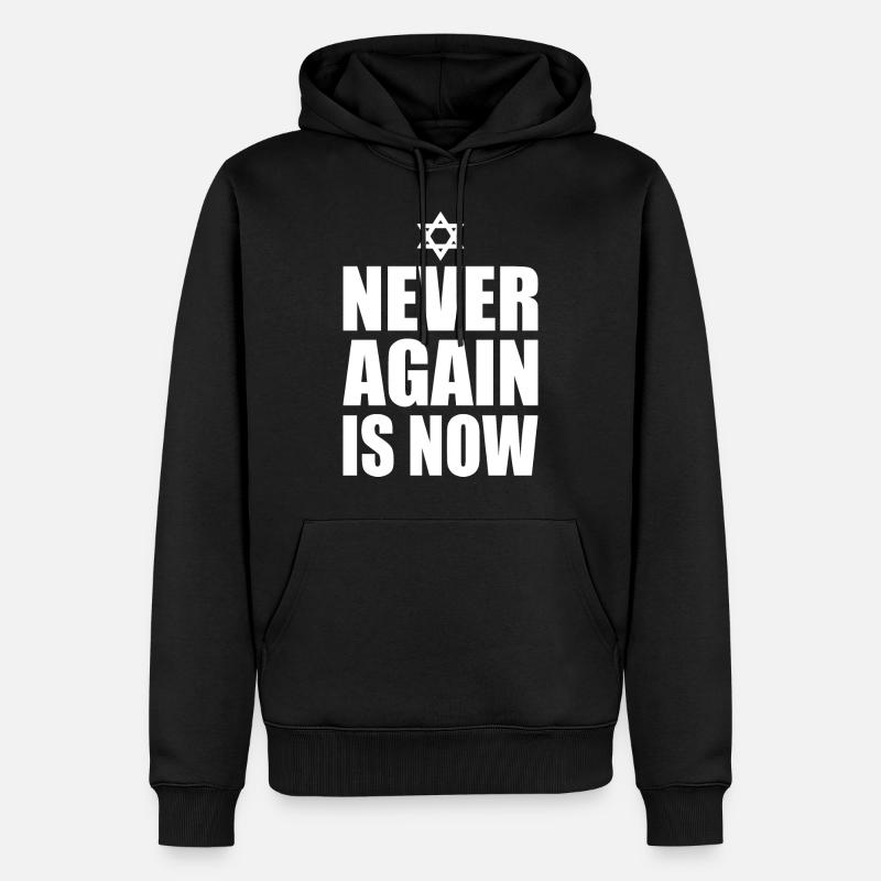 Never again is now - Sweat à capuche Premium bio Homme - noir