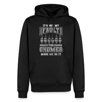 Conte de fées nain Leprechaun - Sweat à capuche Premium bio Homme - noir - Devant - Nico (187cm)