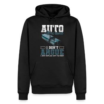 Car mechanic, mechanic, tool, hobbyist - Men’s Premium Organic Hoodie - black - Front - Nico (187cm)