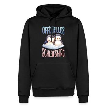 Offizielles Schlafshirt Pinguin Schlafanzug Süß - Männer Premium Bio Hoodie - Schwarz - Vorne - Nico (187cm)