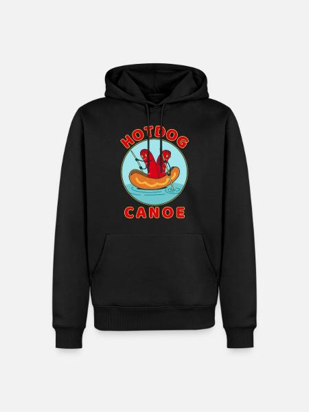 Hot Dog Lustig - Männer Premium Bio Hoodie - Schwarz