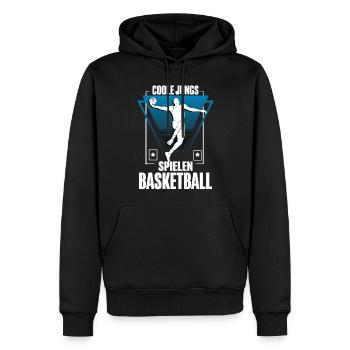 Coole Jungs Spielen Basketball - Männer Premium Bio Hoodie - Schwarz - Vorne - Nico (187cm)