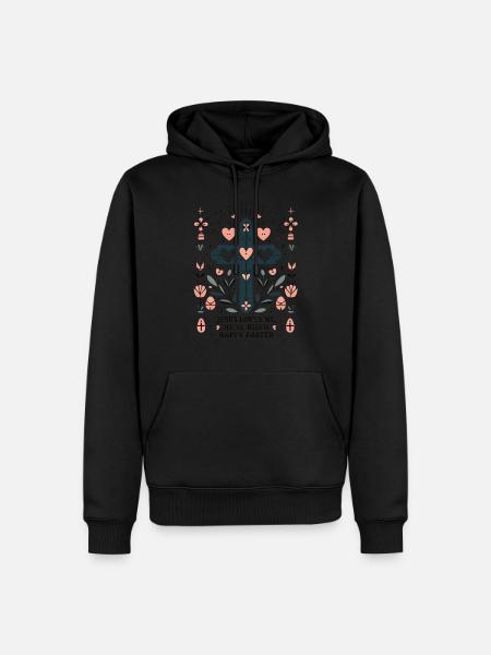 Easter Cross Bloom - Men’s Premium Organic Hoodie - black