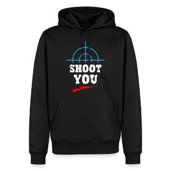 Shoot You - Sniper - Sweat à capuche Premium bio Homme - noir - Devant - Nico (187cm)