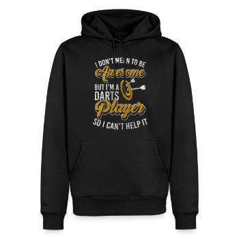 Lecteur de fléchettes Lecteur de disque Homme - Sweat à capuche Premium bio Homme - noir - Devant - Nico (187cm)
