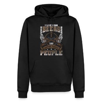 Pistolet Pistolet Arme à feu de chasse - Sweat à capuche Premium bio Homme - noir - Devant - Nico (187cm)