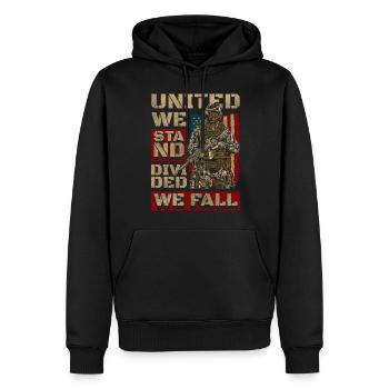 États-Unis Patriot Nation Américain - Sweat à capuche Premium bio Homme - noir - Devant - Nico (187cm)
