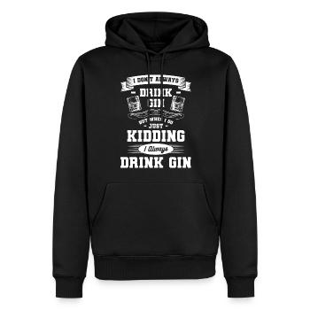 Enjoyment Drink Weekend - Men’s Premium Organic Hoodie - black - Front - Nico (187cm)