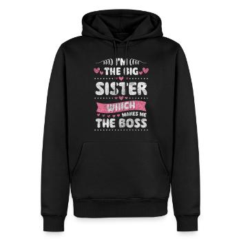 Fratrie Amour Progéniture Enfant - Sweat à capuche Premium bio Homme - noir - Devant - Nico (187cm)