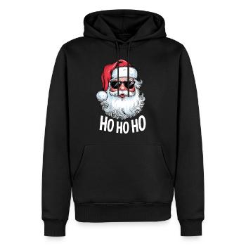 Weihnachtsmann lustig Ho Ho Ho Santa Sonnenbrille - Männer Premium Bio Hoodie - Schwarz - Vorne - Nico (187cm)