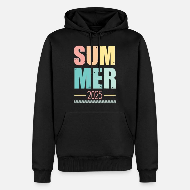 Summer 2025 - Männer Premium Bio Hoodie - Schwarz