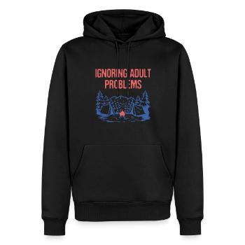 Ignoring Adult Problems Summer Camping Tropical - Männer Premium Bio Hoodie - Schwarz - Vorne - Nico (187cm)