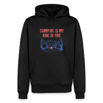 Campfire is My Kind of Fire Camping Hiking Camper - Men’s Premium Organic Hoodie - black - Front - Nico (187cm)