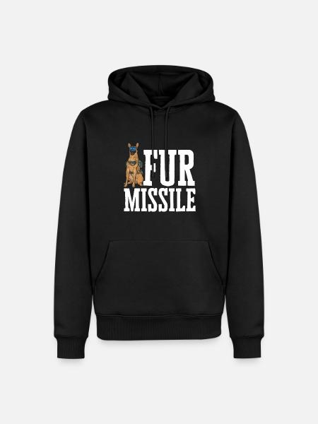 Malinois Belgischer Schäferhund Mechelaar Hund - Herre Premium økologisk hoodie - sort