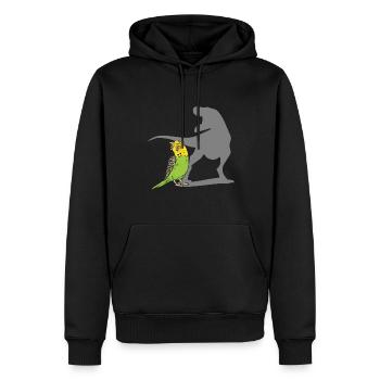 Wellensittich Sittich Vogel Haustier Geschenk - Männer Premium Bio Hoodie - Schwarz - Vorne - Nico (187cm)
