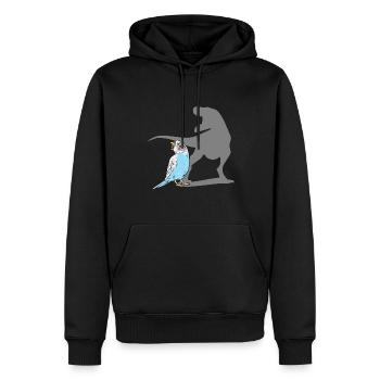 Budgerigar Perruche Oiseau Cadeau pour animaux de compagnie - Sweat à capuche Premium bio Homme - noir - Devant - Nico (187cm)