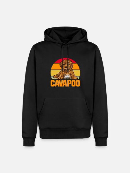 Cavapoo Cavoodle Capoodle Dog - Men’s Premium Organic Hoodie - black