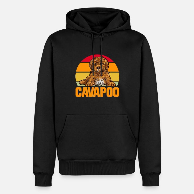 Cavapoo Cavoodle Capoodle Hund - Männer Premium Bio Hoodie - Schwarz