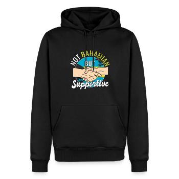 Pas des Bahamas mais un voyage de campagne de soutien - Sweat à capuche Premium bio Homme - noir - Devant - Nico (187cm)