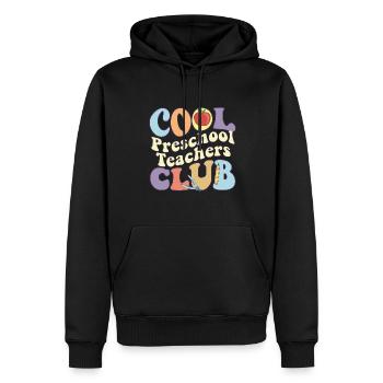 Cool Pre School Teacher Club Pke-K Vibes Teacher - Sweat à capuche Premium bio Homme - noir - Devant - Nico (187cm)