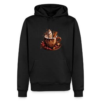 Hot Chocolate Mug I Chocolate Lover I Hot - Männer Premium Bio Hoodie - Schwarz - Vorne - Nico (187cm)