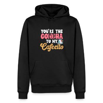 Concha Hispanique Mexicain Pan Dulce - Sweat à capuche Premium bio Homme - noir - Devant - Nico (187cm)