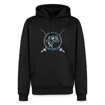 Pêcher Pêcheur Canne à pêche - Sweat à capuche Premium bio Homme - noir - Devant - Nico (187cm)