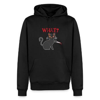 Halloween What Katze - Männer Premium Bio Hoodie - Schwarz - Vorne - Nico (187cm)