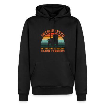 Cairn Terrier Hund - Männer Premium Bio Hoodie - Schwarz - Vorne - Nico (187cm)