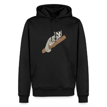 Planeur à tête courte Planeur à sucre - Sweat à capuche Premium bio Homme - noir - Devant - Nico (187cm)