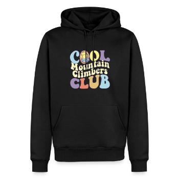 Cool Mountain Climbers Club Randonnée Squad Rock - Sweat à capuche Premium bio Homme - noir - Devant - Nico (187cm)