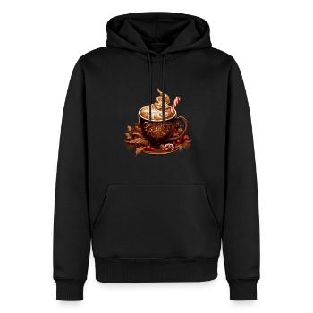 Hot Chocolate Mug I Chocolate Lover I Hot - Männer Premium Bio Hoodie - Schwarz - Vorne - Nico (187cm)