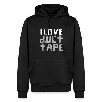 Duct Tape Panzertape Handwerker Klebeband - Männer Premium Bio Hoodie - Schwarz - Vorne - Nico (187cm)