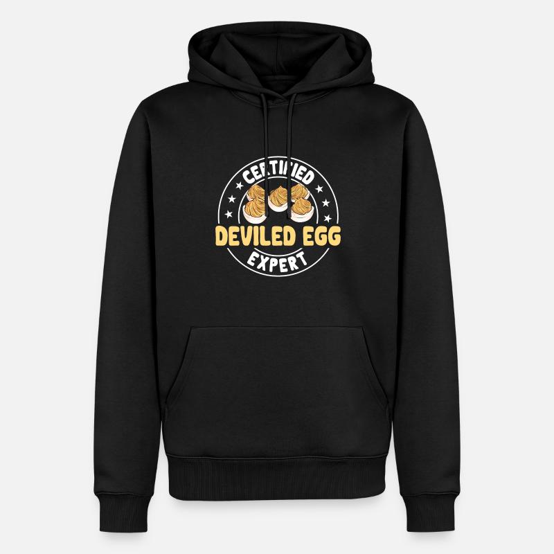 Gefüllte Eier Deviled Eggs - Männer Premium Bio Hoodie - Schwarz