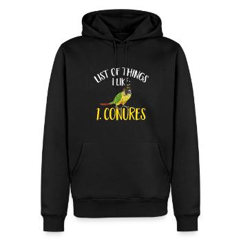 Molina Parakeet Parrot Bird Parakeet - Men’s Premium Organic Hoodie - black - Front - Nico (187cm)