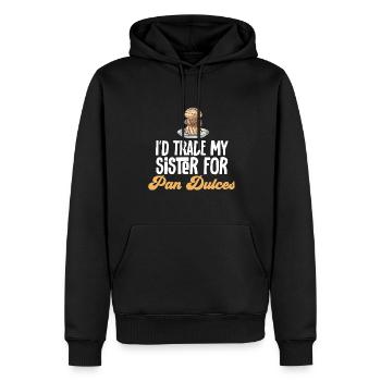 Concha Hispanique Mexicain Pan Dulce - Sweat à capuche Premium bio Homme - noir - Devant - Nico (187cm)