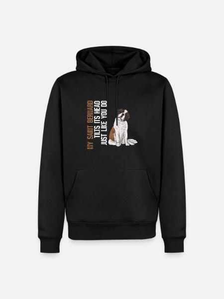 Bernhardiner St. Bernhardshund Hund - Männer Premium Bio Hoodie - Schwarz