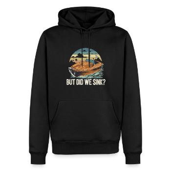 Mais avons-nous coulé drôle de bateau Capitaine Bateau à moteur - Sweat à capuche Premium bio Homme - noir - Devant - Nico (187cm)