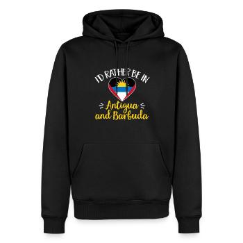Antigua und Barbuda Flagge - Männer Premium Bio Hoodie - Schwarz - Vorne - Nico (187cm)
