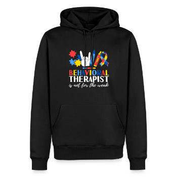 Le thérapeute comportemental n’est pas pour les faibles ABA - Sweat à capuche Premium bio Homme - noir - Devant - Nico (187cm)