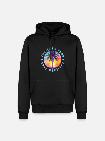 Thailand Tour Bunt - Männer Premium Bio Hoodie - Schwarz