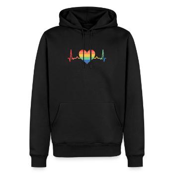 Drôle gay Pride Lesbian Pride Ok To Be Gay - Sweat à capuche Premium bio Homme - noir - Devant - Nico (187cm)