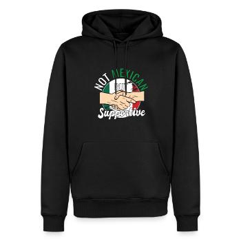 Pas mexicain mais un voyageur de campagne solidaire - Sweat à capuche Premium bio Homme - noir - Devant - Nico (187cm)