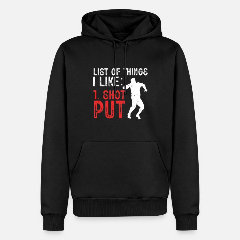 Lancer du poids Athlétisme - Sweat à capuche Premium bio Homme - noir
