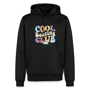 Cool Boating Club Bateau à moteur Pontoon Captain Boat - Sweat à capuche Premium bio Homme - noir - Devant - Nico (187cm)