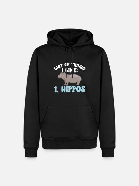 Hippopotame Hippopotame - Sweat à capuche Premium bio Homme - noir