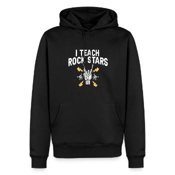 I Teach Rockstars Music Teacher Teaching Music - Männer Premium Bio Hoodie - Schwarz - Vorne - Nico (187cm)