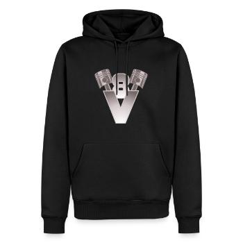 Moteur V8 Moteur Big Block - Sweat à capuche Premium bio Homme - noir - Devant - Nico (187cm)