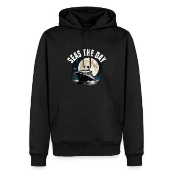 Seas The Day Cruise Ship Vacation Group Matching - Men’s Premium Organic Hoodie - black - Front - Nico (187cm)