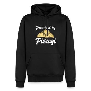 Pierogi polonais - Sweat à capuche Premium bio Homme - noir - Devant - Nico (187cm)